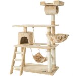 Arbre � chat - tectake - mobilier pour chat marcel 141 cm de hauteur avec cordelette griffoir et zones ...