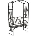 Arche - arceau - tectake - arche de jardin pour plantes grimpantes et rosiers 210 cm x 114 cm - avec ...