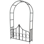 Arche - arceau - tectake - arche de jardin pour plantes grimpantes et rosiers 240 cm - 2 portes - en ...