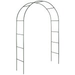 Arche - tectake - arche de jardin pour plantes grimpantes et rosiers - 240 x 140 cm - en acier - vert ...
