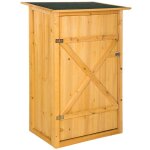 Armoire de jardin - tectake - abri taman en bois 2 etag�res avec fermeture � verrou 75 cm x 56 cm x 118 ...