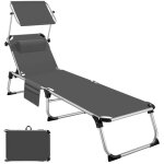 Bain de soleil - tectake - chaise longue transat de jardin aurelie en rglable 6 positions diffrentes ...