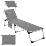 Bain de soleil - tectake - chaise longue transat aurelie en rglable 6 positions diffrentes pliable ...