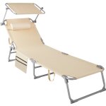 Bain de soleil - tectake - chaise longue transat de jardin chloe pliable 4 positions avec appui - tte ...