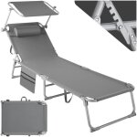 Bain de soleil - tectake - chaise longue transat de jardin chloe pliable 4 positions avec appui - tte ...