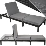 Bain de soleil - tectake - chaise longue transat de jardin sofia rglable en 5 positions 196 cm x 66 ...