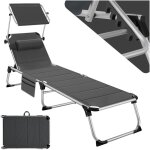 Bain de soleil - tectake - chaise longue transat lorella rembourr et pliable dossier rglable 6 positions ...