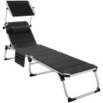 Bain de soleil - tectake - chaise longue transat lorella rembourr et pliable dossier rglable 6 positions ...