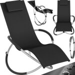 Bain de soleil - tectake - transat de jardin paulina ergonomique pliable avec fonction balancelle appuie ...