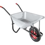Brouette - tectake - brouette de jardin oskar 100 l en m�tal galvanis� capacit� de charge maximale 150 ...
