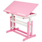 Bureau enfant - tectake - bureau enfant r�glable en hauteur et inclinable 109 cm x 55 cm x 94 cm + tiroir ...