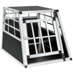 Cage de transport - tectake - caisse de transport simple pour chien en aluminium solide avec coins arrondis ...
