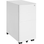 Desserte de bureau - tectake - caisson de bureau  roulettes parvus 2 tiroirs 1 casier  dossiers suspendus ...