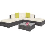 Canapé de jardin - tectake - salon lounge dextérieur paris modulable en rotin rembourré 5 places et 1 ... Canapé de jardin - tectake - salon lounge dextérieur paris modulable en rotin rembourré 5 places et 1 ...