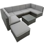 Ensemble table chaise de jardin - tectake - canapé de jardin venise 7 places avec plateau amovible en ... Ensemble table chaise de jardin - tectake - canapé de jardin venise 7 places avec plateau amovible en ...