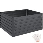 Carre potager - tectake - carré potager blomma 720l de capacité en acier galvanisé 120x60x100cm Carre potager - tectake - carré potager blomma 720l de capacité en acier galvanisé 120x60x100cm