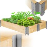 Tectake carr� potager de jardin pliable et empilable 120x80x19cm