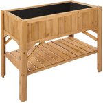 Carre potager - tectake - carr potager de jardin sur pied surlev avec tagre 119 cm x 57 cm x 90 ...