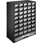 Tectake casier  vis 41 tiroirs etagre caisse de rangement bricolage en plastique 30 cm x 135 cm x 45 ...