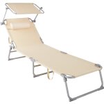 Bain de soleil - tectake - chaise longue transat de jardin chloe pliable 4 positions avec appui - tête ... Bain de soleil - tectake - chaise longue transat de jardin chloe pliable 4 positions avec appui - tête ...