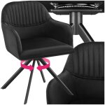 Chaise - tectake - fauteuil lona pivotant à 360° avec rembourrage épais et dossier arrondi 56 x 59 x ... Chaise - tectake - fauteuil lona pivotant à 360° avec rembourrage épais et dossier arrondi 56 x 59 x ...