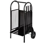 Chariot a buche - tectake - chariot à bûches panier en métal porte et range bûche sur roulette avec pelle ... Chariot a buche - tectake - chariot à bûches panier en métal porte et range bûche sur roulette avec pelle ...