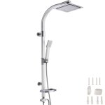 Colonne de douche - tectake - colonne de douche 2 en 1 douchette effet pluie 49 cm x 20 cm x 110 cm en ...