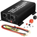 Tectake convertisseur de tension pur sinus 12 v en 230 v puissance 1500 - 3000 w