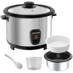 Tectake cuiseur à riz avec insert vapeur 18l fonction maintien au chaud Tectake cuiseur à riz avec insert vapeur 18l fonction maintien au chaud