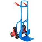 Diable - tectake - diable monte escalier 100 kg avec plateau pliable avec châssis en acier - bleu Diable - tectake - diable monte escalier 100 kg avec plateau pliable avec châssis en acier - bleu