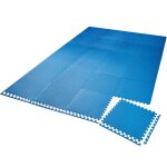 Tapis de sol - tectake - ensemble de 12 dalles carr�es eva tapis de sol sport 24 pi�ces avec 48 bordures ...