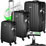 Set de valises - tectake - ensemble de 3 valises talia avec p�se - bagage roulettes amovibles et pivotantes ...
