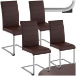 Tectake ensemble 4 chaises de salle � manger bettina dossier ergonomique rembourr� avec rev�tement aspect ...