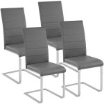 Chaises - tectake - lot de 4 chaises bettina rembourrées revêtement en cuir synthétique dossier ergonomique ... Chaises - tectake - lot de 4 chaises bettina rembourrées revêtement en cuir synthétique dossier ergonomique ...