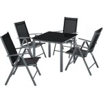 Ensemble table et chaise de jardin - tectake - salon de repas ext�rieur stabia pour 4 personnes dossiers ...