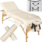 Table de massage - tectake - table de soin somwang pliante et portable 3 zones avec cadre en bois - beige ... Table de massage - tectake - table de soin somwang pliante et portable 3 zones avec cadre en bois - beige ...