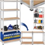 Rangement - tectake - tagre dangle pour charges lourdes en mdf rsistant rglable en hauteur - 180 ...