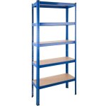 Rangement - tectake - tagre pour charges lourdes avec 5 tablettes avec bords arrondis et patins en ...