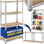 Rangement - tectake - tagre dangle pour charges lourdes en mdf rsistant rglable en hauteur - 160 ...