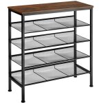 Meuble � chaussures - tectake - �tag�re � chaussures bournemouth en bois mdf 755 x 305 x 855 cm - bois ...