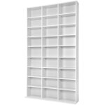 Bibliothque - tectake - etagre range cd dvd christel avec tagres rglables 27 compartiments 180 x ...
