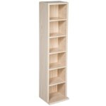 Bibliothque - tectake - etagre range cd dvd juliane avec tagres rglables 6 compartiments 90 x 21 ...