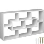 Etagere murale - tectake - tagre murale kassandra suspension invisible et assemblage rapide avec 8 ...