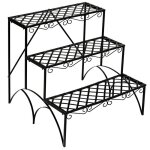 Meuble support pour plante - tectake - tagre pour plantes droite michelle montage rapide avec ornements ...