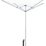Etendoir - tectake - tendoir  linge pivotable et rglable en hauteur poignes pliables - gris