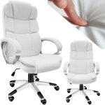 Chaise de bureau - tectake - fauteuil de direction jonas avec accoudoirs rembourrs et fonction de bascule ...