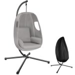 Fauteuil suspendu - tectake - si�ge anika pliable avec support et coussin capacit� de charge de 160 kg ...