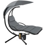 Hamac - tectake - fauteuil suspendu elaria avec pare - soleil protection uv et poche latrale rsistant ...