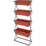 Carre potager - tectake - jardinière verticale pour lintérieur et lextérieur quatre grands bacs à fleurs ... Carre potager - tectake - jardinière verticale pour lintérieur et lextérieur quatre grands bacs à fleurs ...