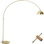 Lampadaire - tectake - lampe sur pied arcus au style rtro en acier avec arche tlscopique et abat - ...